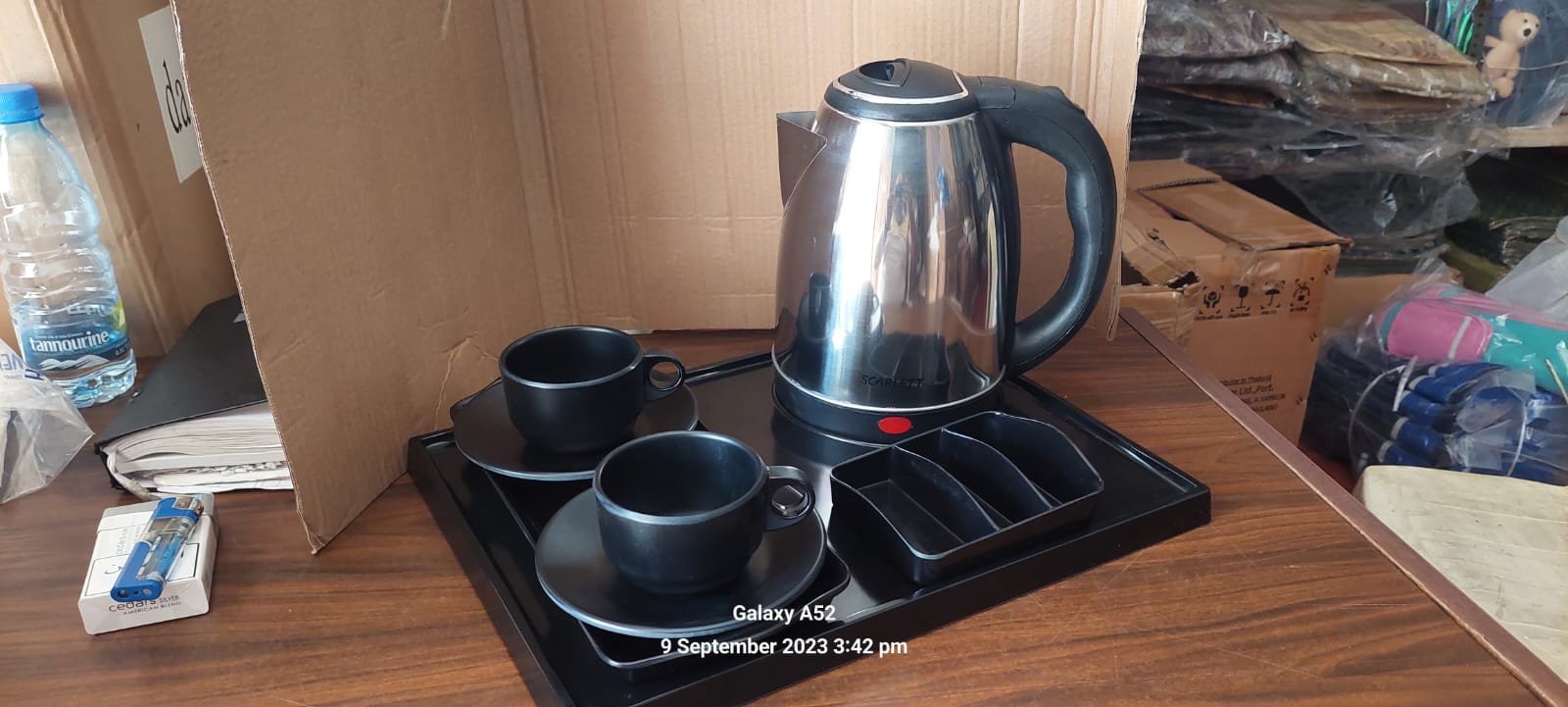 Kettle tray set